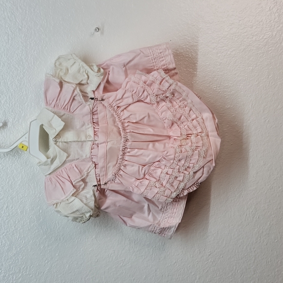 Vintage Baby Girl 2pc Dress and Diaper Cover - Picture 5 of 9